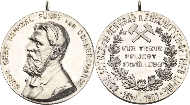 Ausbeute, Bergbau, Hüttenwesen
 Silbermedaille 1903 (Bernewitz) Treueprämie anl...