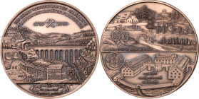 Ausbeute, Bergbau, Hüttenwesen
 Kupfermedaille 2015 (L. Schuhmacher/R. Exner) Große Jubiläumsmedaille der Freiberger Münzfreunde e.V. Landschaft mit ...