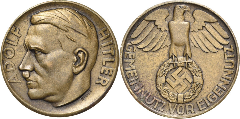 Drittes Reich
 Bronzemedaille o.J. (W. Voss) "Gemeinnutz vor Eigennutz". Kopf A...