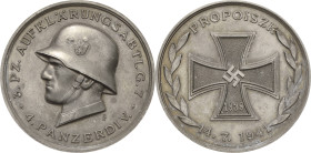 Drittes Reich
 Versilberte Zinkmedaille 1941 (Richard Klein/Deschler) 3. Panzer-Aufklärungsabteilung in ihrer Schlacht bei Propoiszk/Polen. Soldatenk...