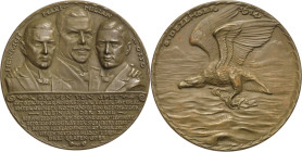 Erster Weltkrieg
 Bronzemedaille 1914 (Karl Goetz) Auf den Tod der drei Grafen von Spee im Seegefecht bei Coronel. Drei Brustbilder fast von vorn / A...