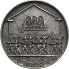 Erster Weltkrieg
 Einseitige Eisengussmedaille 1914 (K. Ott/C. Poellath) Ausmarsch der Soldaten aus der Heimat. Frauen werfen den in den Krieg ziehen...
