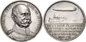 Erster Weltkrieg
 Silbermedaille 1915 (Lauer) Zeppelin-Luftschiffe bei der Marine. Brustbild des Grafen Zeppelin halbrechts / Zwei Zeppelin-Luftschif...