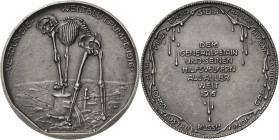 Erster Weltkrieg
 Eisengussmedaille 1916 (Walther Eberbach) Verdun - Die Weltblutpumpe. Der Tod an der "Blutpumpe" vor Verdun, schaut den Betrachter ...