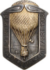 Slg. Joos - Medaillen, Plaketten, Abzeichen der Luftfahrt 1783-1945
 Versilbertes, teils vergoldetes Bronzeabzeichen 1908 (Oertel) Berliner Verein fü...