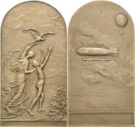 Slg. Joos - Medaillen, Plaketten, Abzeichen der Luftfahrt 1783-1945
 Bronzeplakette o.J. (G. Devreese) Aero Club de Belgique. Frau mit nacktem Jüngli...