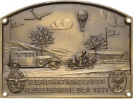 Slg. Joos - Medaillen, Plaketten, Abzeichen der Luftfahrt 1783-1945
 Einseitige Bronzeplakette 1931 (unsigniert) Sternfahrt nach Leipzig des ADAC zur...