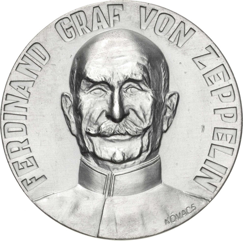 Luft- und Raumfahrt
 Einseitige Aluminiummedaille o.J. (Kovacs) Ferdinand Graf ...