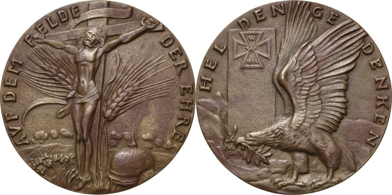 Medailleur Goetz, Karl 1875-1950
 Bronzemedaille 1914. Zum Gedenken an die Held...