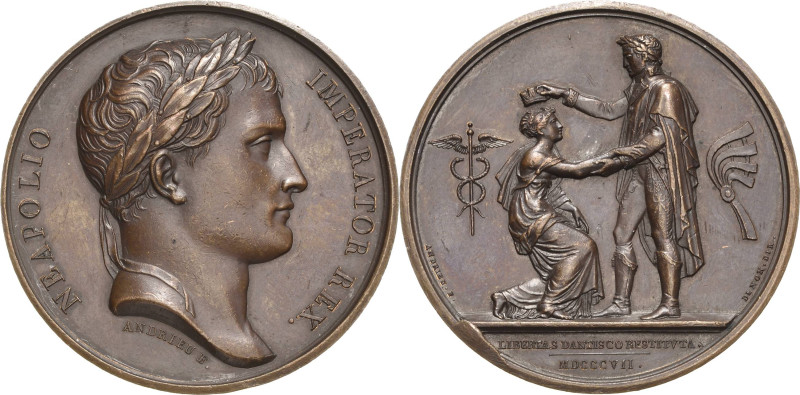 Napoleon, Befreiungskriege und ihre Jubiläen
 Bronzemedaille 1807 (Andrieu) Auf...