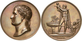 Napoleon, Befreiungskriege und ihre Jubiläen
 Bronzemedaille 1811 (Prägung nach 1880) (Andrieu) Auf die Taufe seines Sohnes, des Königs von Rom. Kopf...