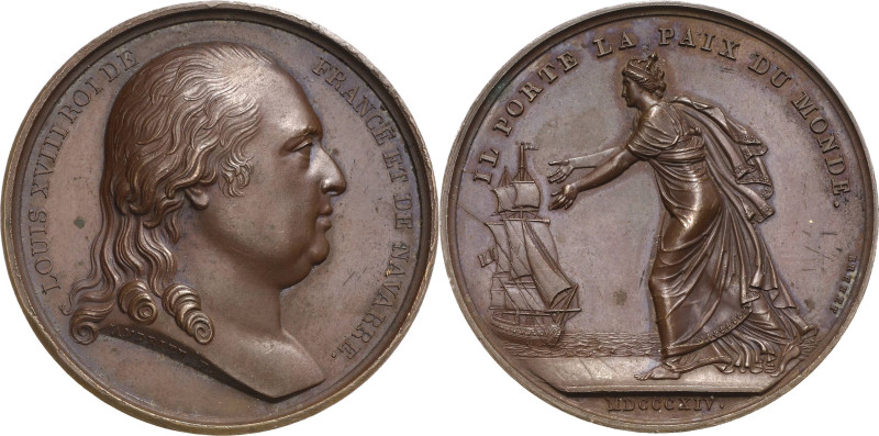 Napoleon, Befreiungskriege und ihre Jubiläen
 Bronzemedaille 1814 (Andrieu/Bren...