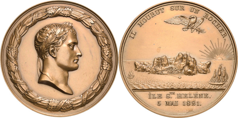 Napoleon, Befreiungskriege und ihre Jubiläen
 Bronzemedaille 1821 (nach 1880) (...