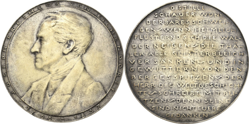 Personenmedaillen
Eichendorff, Joseph Freiherr von 1788-1857 Silbergussmedaille...