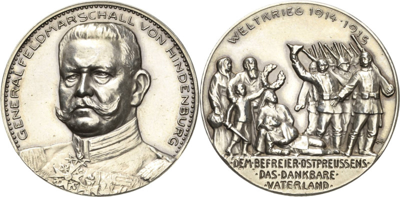 Personenmedaillen
Hindenburg, Paul von 1847-1934 Silbermedaille 1915 (Oertel) B...