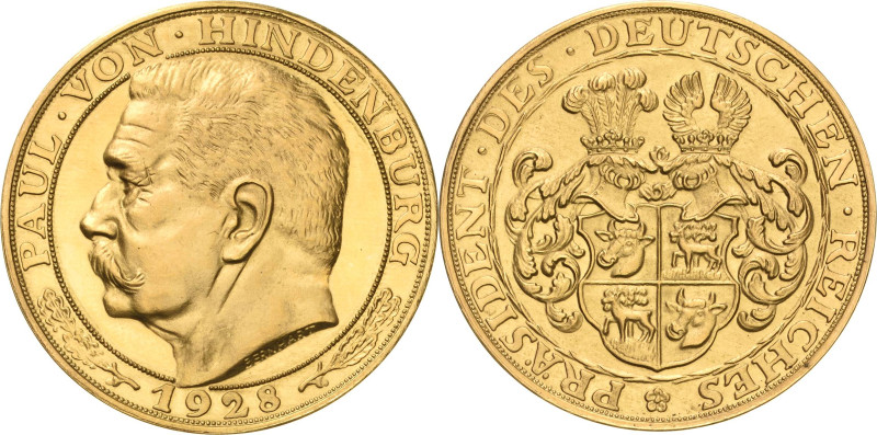 Personenmedaillen
Hindenburg, Paul von 1847-1934 Goldmedaille 1928 (J. Bernhard...