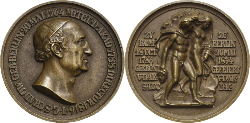 Personenmedaillen
Schadow, Gottfried 1764-1850 Bronzegussmedaille 1834 (C. Fisc...