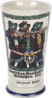 Schützenmedaillen - Schützenpokale
München Steingutbecher zu 1/4 Liter 1927. Offizieller Becher des Deutschen Bundesschießens in München. 3 zielende ...