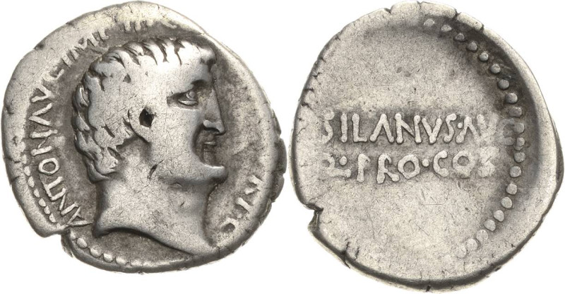 Römische Republik
Marcus Antonius 38/31 v. Chr Denar 33 v. Chr., ambulante Münz...