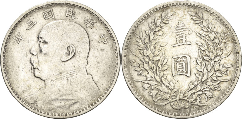China
Republik 1912-1949 Dollar 1914 (= Jahr 3) Dazu Dollar 1934 (= Jahr 23) Su...