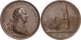 Russland
Katharina II. 1762-1796 Bronzemedaille 1772 (Leberecht) Geheimrat Iwan Iwanowitsch Bjetskoi. Brustbild nach rechts / Das personifizierte Rus...