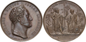 Russland
Nikolaus I. 1825-1855 Bronzemedaille 1829 (H. Gube/Loos) Frieden von Adrianopel (Edirne) mit dem Osmanischen Reich. Kopf nach rechts / Der Z...