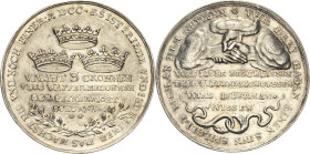 Schweden
Karl XII. 1697-1718 Silbermedaille 1700 (unsigniert, von J. R. Engelhart) Die Kriegserfolge gegen Dänemark, Polen und Russland. Die drei sch...