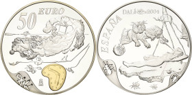 Spanien
Juan Carlos I. seit 1975 50 Euro 2004. Silber. 168,75 g. 100. Geburtstag Salvatore Dali KM 1057 Polierte Platte