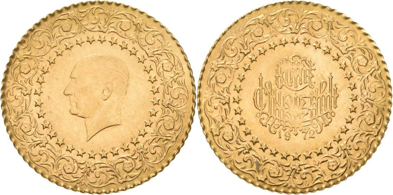 Türkei
Republik ab 1923 25 Kurush 1972. Atatürk KM 870 Friedberg 98 GOLD. 1.75 ...