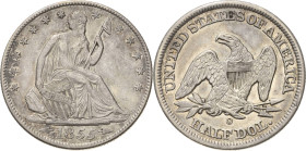 Vereinigte Staaten von Amerika
 1/2 Dollar 1855, o. Mzz.-Philadelphia Seated Liberty KM 82 Attraktives Exemplar. Min. Kratzer, vorzüglich