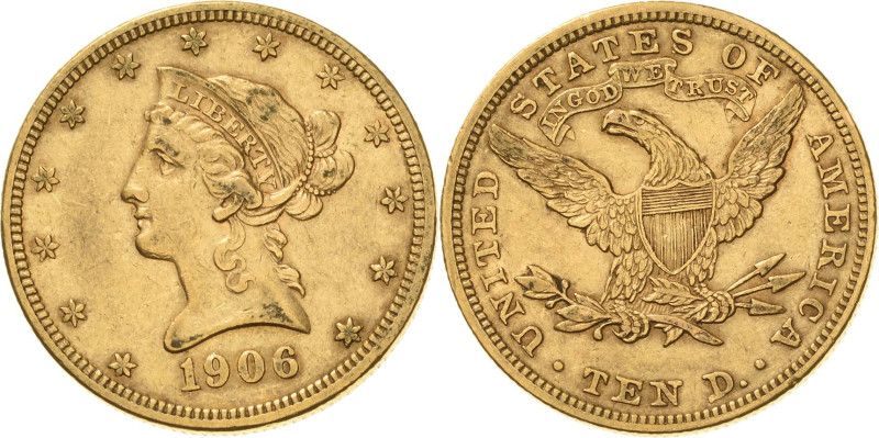 Vereinigte Staaten von Amerika
 10 Dollar 1906, o.Mzz.-Philadelphia Liberty Hea...