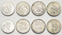 Mexiko
Lot-4 Stück Ein Streifzug zur Silberwährungsentwicklung Mexikos. Dabei: 8 Reales-1894 (Randfehler). 1 Peso-1908. 5 Pesos-1948. 25 Pesos-1968 F...