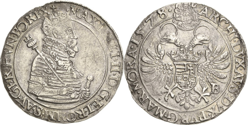 Habsburg
Maximilian II. 1564-1576 Taler 1578, KB-Kremnitz Postume Prägung Voglh...