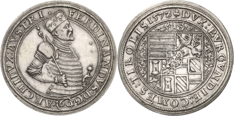 Habsburg
Erzherzog Ferdinand 1564-1595 Guldentaler (60 Kreuzer) 1572, Hall Vogl...