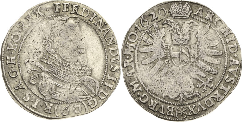 Habsburg
Ferdinand II. 1619-1637 Kipper-1/2 Taler (60 Kreuzer) 1620, Stern-Kutt...