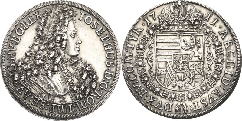 Habsburg
Josef I. 1705-1711 Taler 1711, Hall Voglhuber 245/II Davenport 1018 M....