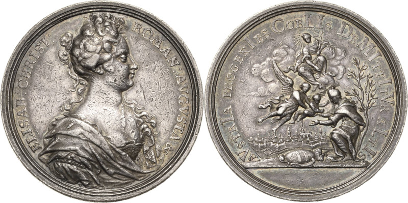 Habsburg
Karl VI. 1711-1740 Silbermedaille 1716 (Vestner) Auf die Geburt von Er...