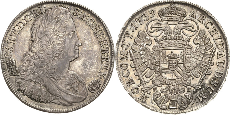 Habsburg
Karl VI. 1711-1740 Taler 1739, KB-Kremnitz Voglhuber 260/VI Davenport ...