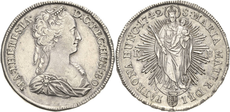 Habsburg
Maria Theresia 1740-1780 Taler 1742, KB-Kremnitz Voglhuber 276/I Daven...