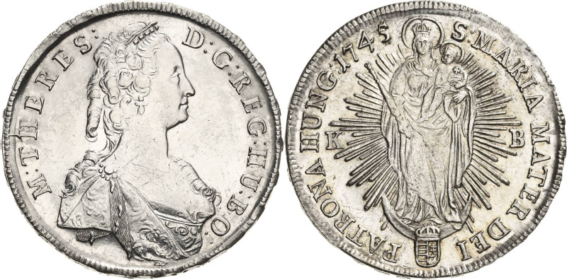 Habsburg
Maria Theresia 1740-1780 Taler 1745, KB-Kremnitz Voglhuber 276/III Dav...