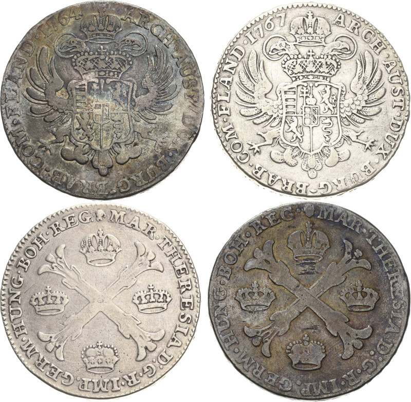 Habsburg
Maria Theresia 1740-1780 Taler 1764 und 1767, Kopf-Brüssel Eypeltauer ...