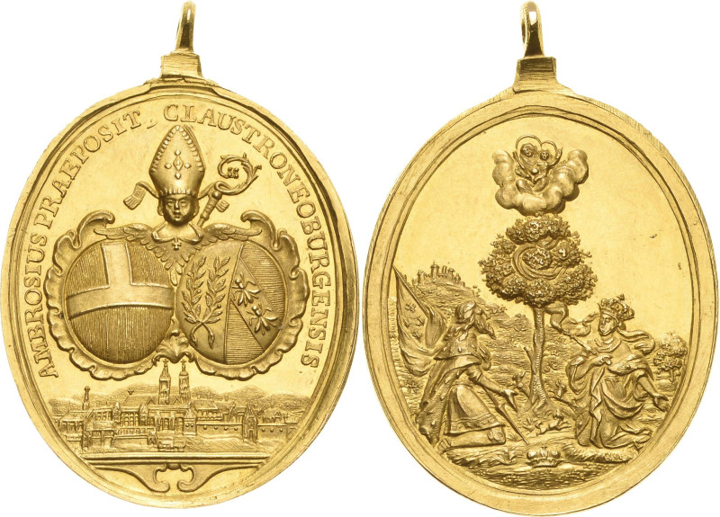 Habsburg
Josef II. 1764-1790 Goldmedaille o.J. Anhängermedaille in Gold von Pro...