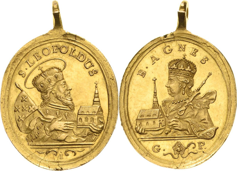 Habsburg
Josef II. 1764-1790 Goldmedaille o.J. Anhängermedaille in Gold von Pro...