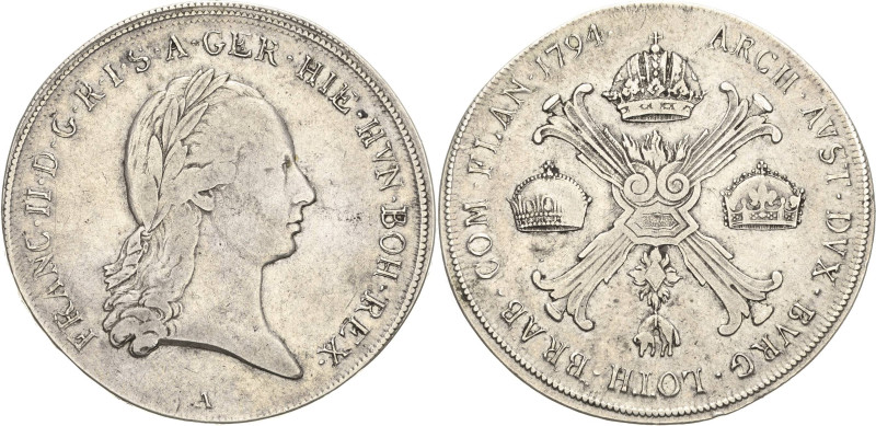 Habsburg
Franz II.(I.) 1792-1806 Taler 1794, A-Wien Voglhuber 307 Davenport 118...