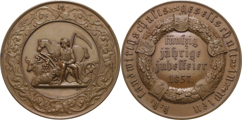 Kaiserreich Österreich
Franz Joseph I. 1848-1916 Bronzemedaille 1857 (Karl Radn...