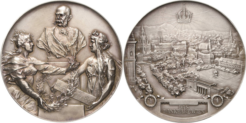 Kaiserreich Österreich
Franz Joseph I. 1848-1916 Silbermedaille 1898 (A. Scharf...