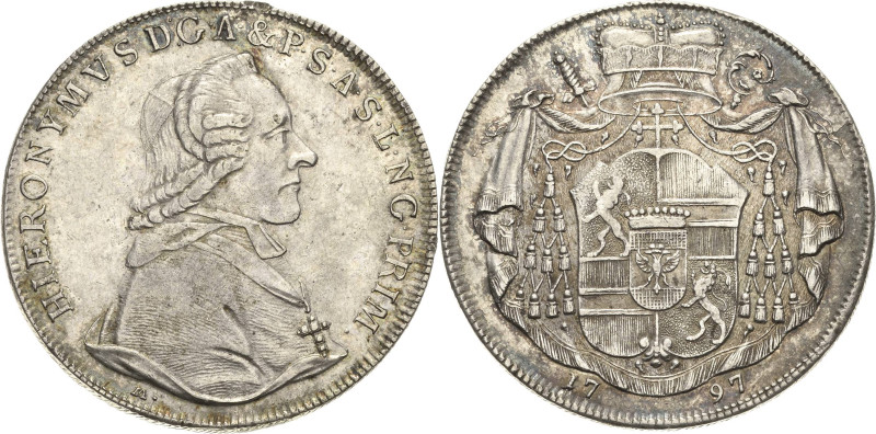 Geistlichkeiten - Salzburg
Hieronymus Graf von Colloredo 1772-1803 Taler 1797. ...