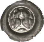 Arnstein, Grafschaft
Walter IV. von Barby 1279-1290 Brakteat. Adler mit ausgebreiteten Schwingen von vorn auf Bogen zwischen zwei Ringel Slg. Bonhoff...
