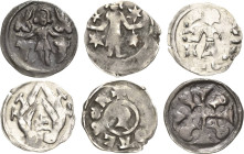 Brandenburg, Markgrafschaft
Otto IV. und Otto V. 1266/67-1293 Denar. Markgraf mit zwei Helmen, darunter zwei Zinnentürme / Kreuz, in den Winkeln Adle...