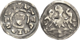 Brandenburg, Markgrafschaft
Otto IV. 1266-1308 Denar, Brandenburg (unsicher) Adlerschild, + MARCHIO OTTO / Adler nach links blickend Bahrfeldt 194 Da...